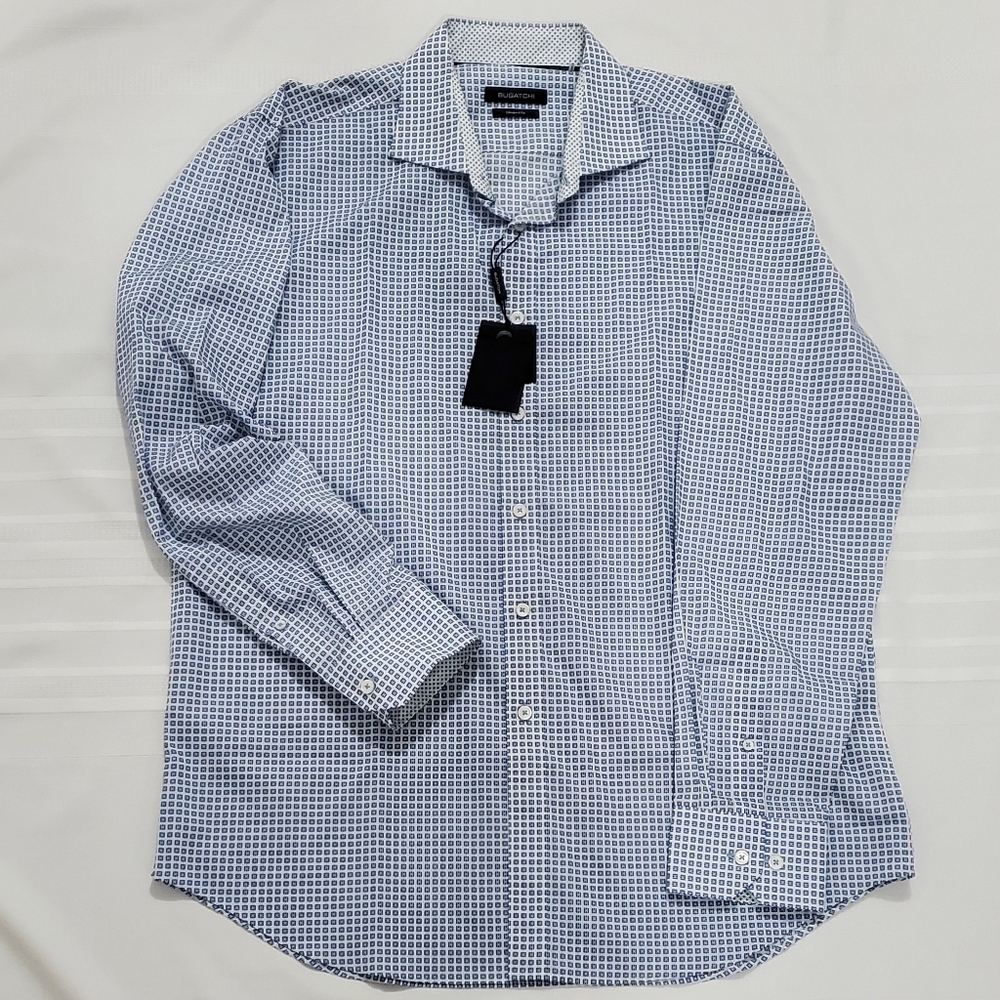 NWT Bugatchi Mens Button Down Shirt